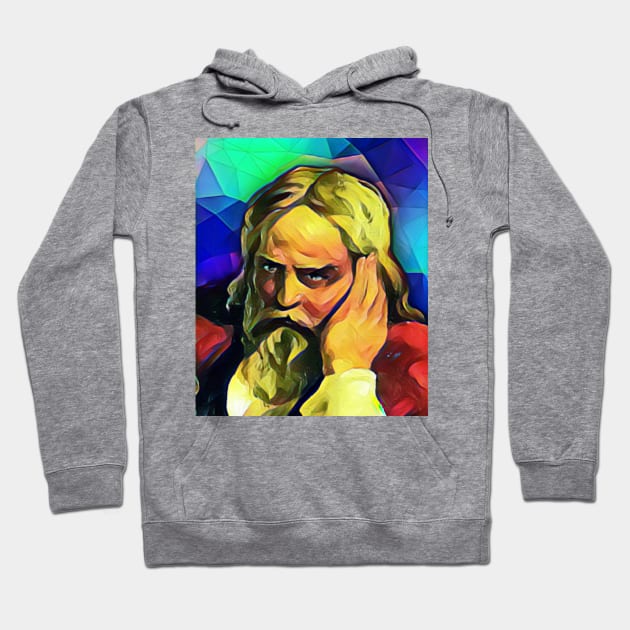 Snorri Sturluson Colourful Portrait | Snorri Sturluson Artwork 7 Hoodie by JustLit